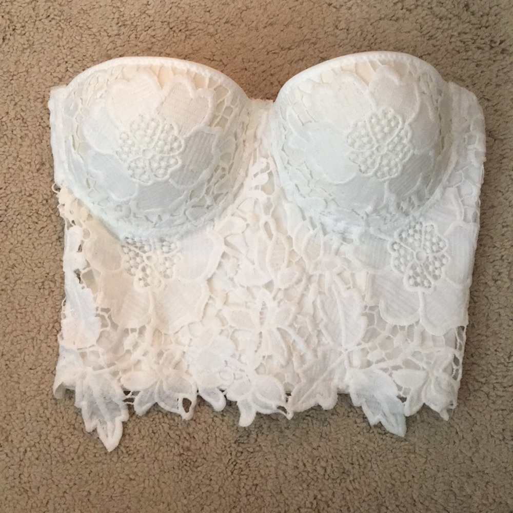 White corset top